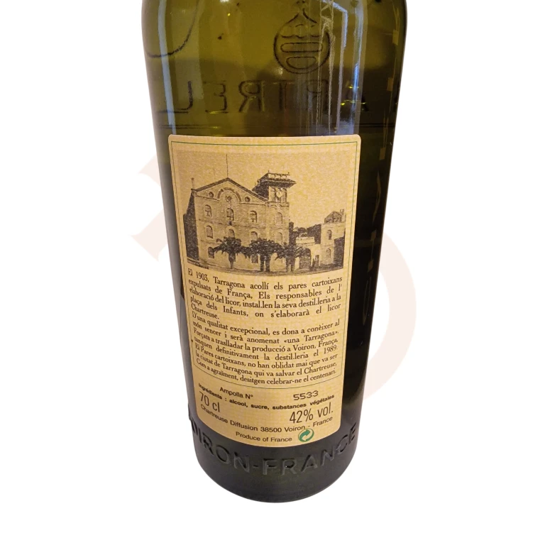 Botella de Chartreuse "Commémorative de l'arrivee des Péres Chartreux à Tarragone" - Imagen 5